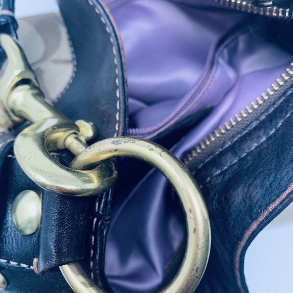 Coach Zoe Canvas and Leather Trim Shoulder Bag - Picture 12 of 16